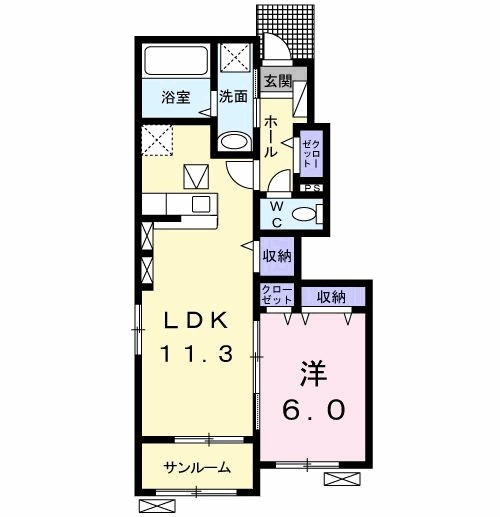 コンフォート高富 Ⅱの間取り