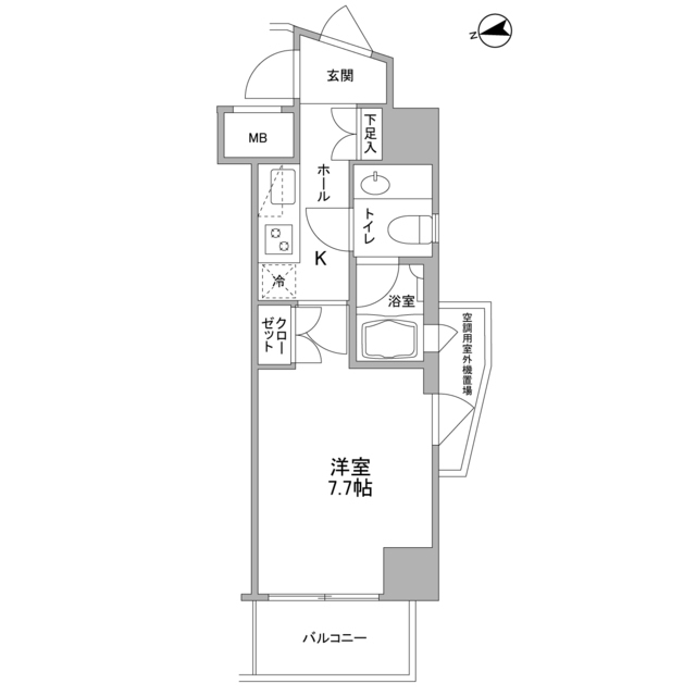 コンフォリア東中野DEUXの間取り