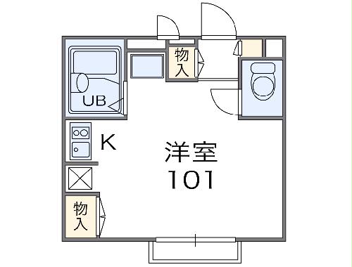 レオパレス上野西の間取り