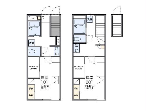 レオパレスブルースカイの間取り
