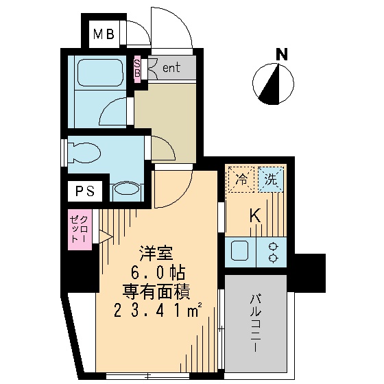 プリマヴェーラ北千住・802号室の間取り