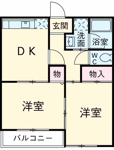 リフレイン北綾瀬Ｂ・104号室の間取り