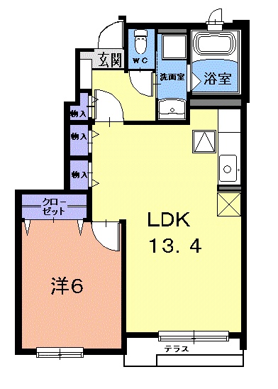 ユイマーレＡ・01010号室の間取り