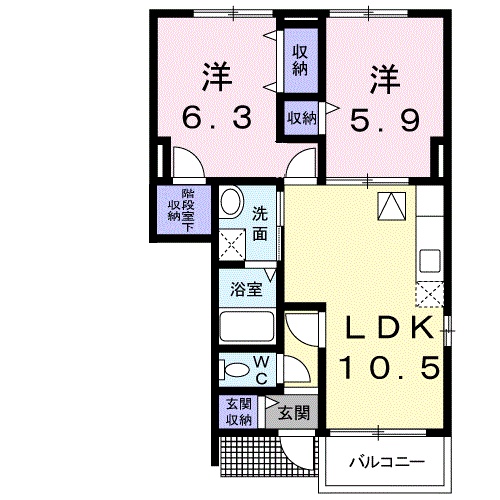 グリーンピースAの間取り