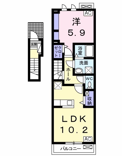 グレイシアKの間取り
