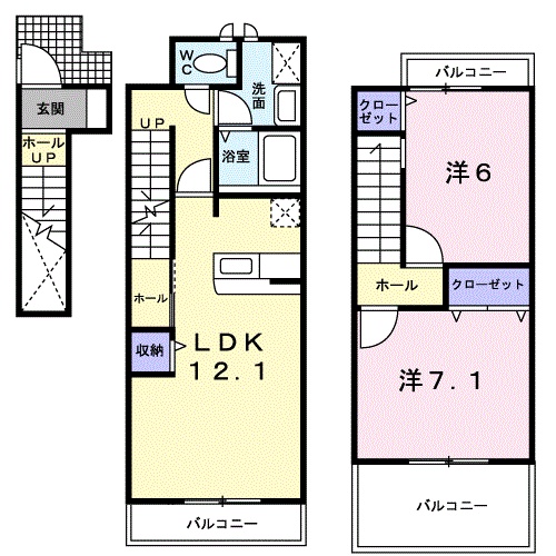 クラール ブリーゼの間取り