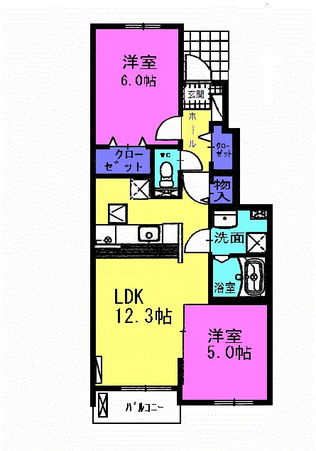 モデレートBの間取り