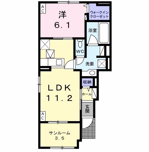 アール・グランディⅠの間取り