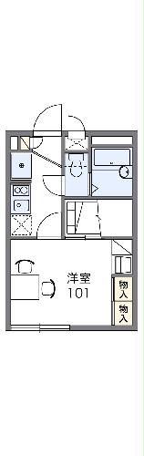 レオパレスパピエ薫風の間取り