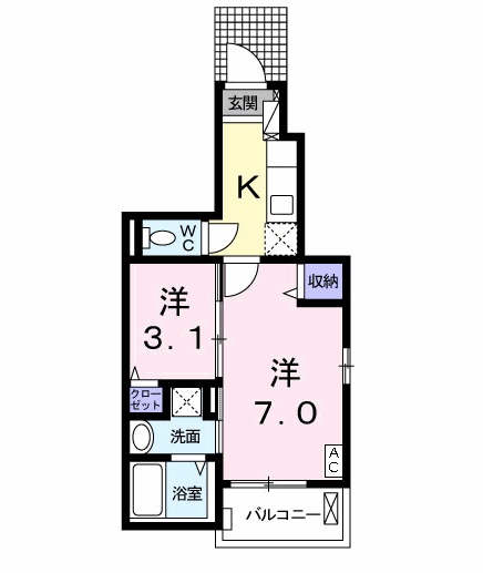 ブロッサムⅠの間取り