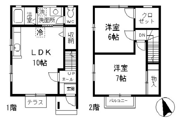 カーサグランデ鵜沼C棟の間取り