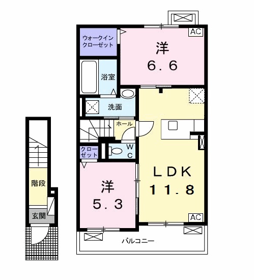 ルタンAの間取り