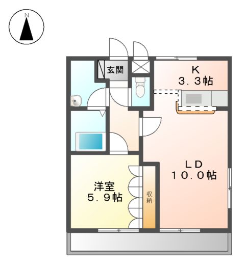 末広エステート Bの間取り