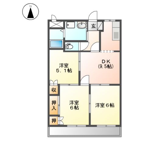 コスモハイツの間取り
