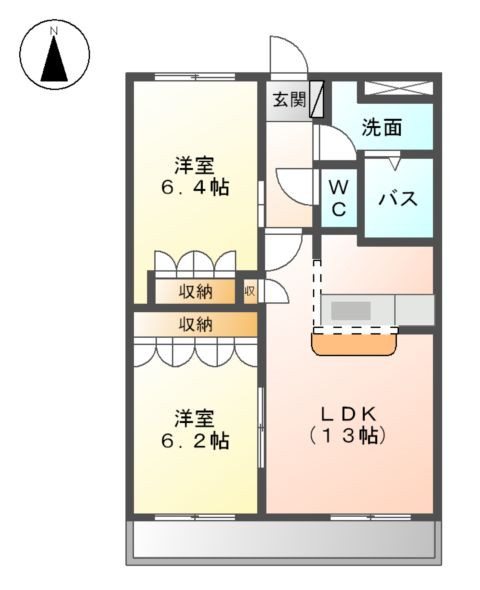 サンタモニカ・長良の間取り