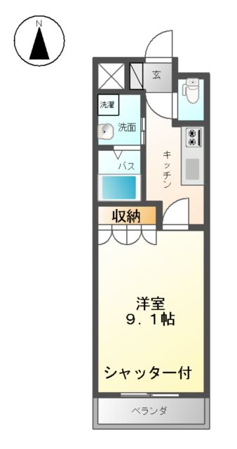 メゾン　ドゥ　ティアレの間取り