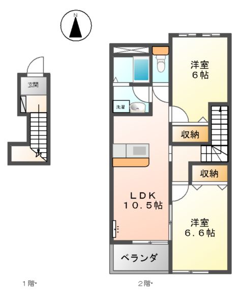 クレシアハイムYKの間取り