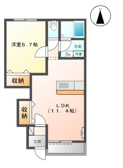 フェリーチェⅠの間取り