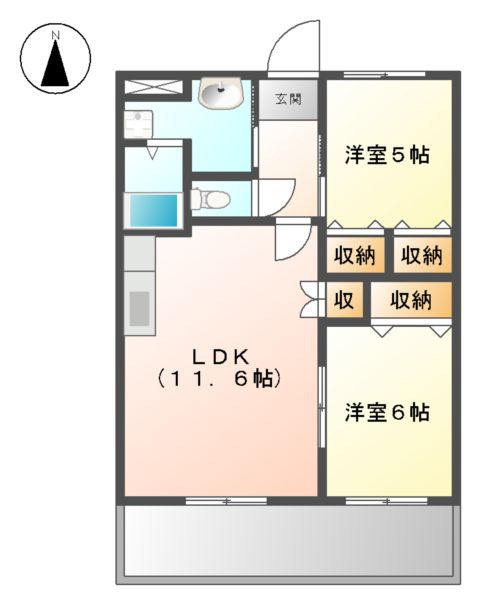 オリンピアEの間取り