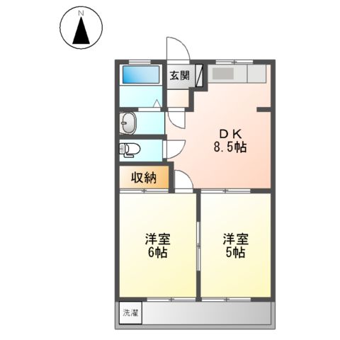エポックハイムけんせいＡ・Ｂの間取り