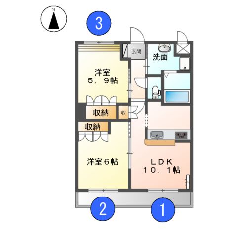 ラビエールⅡの間取り
