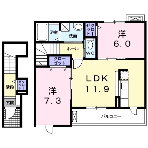 フォンテーヌⅢの間取り