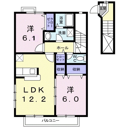 サニーヒルズ Aの間取り