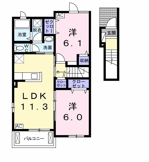セレスティアⅡの間取り