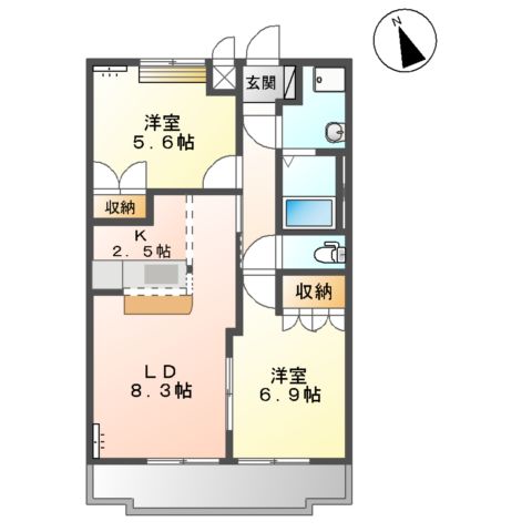 パルフェドルミナスの間取り