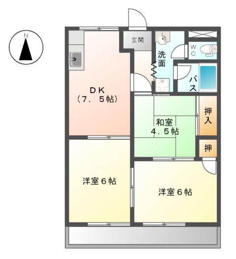 サンテラスNAWA Ⅴの間取り