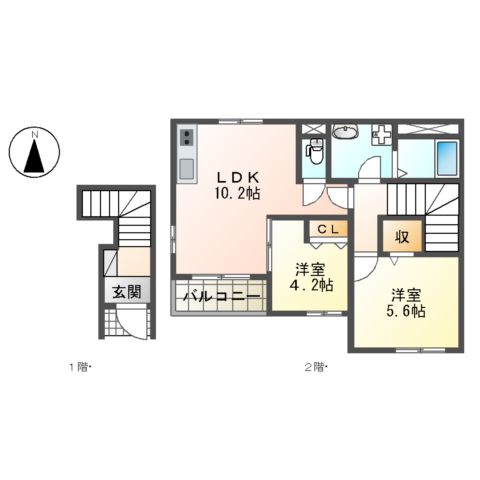 ミロワール精華の間取り