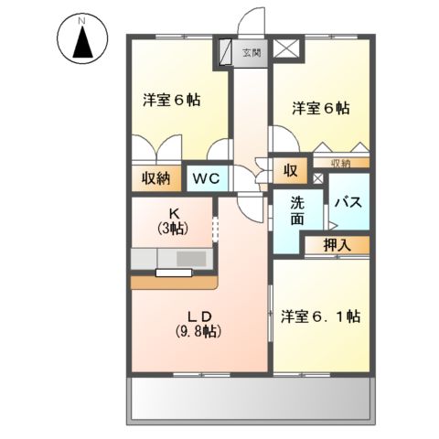 スプリングデイハイツの間取り