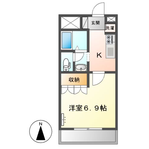 平戸の完工年月(2005年12月)築の賃貸アパートの間取り