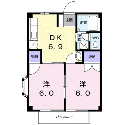 コ-トビレッジAの間取り