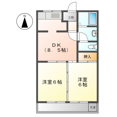 加賀野コーポⅠの間取り