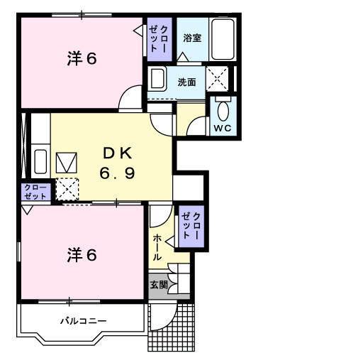 ハートダイアリーBの間取り