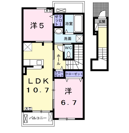 ラ・ヴィータ・フェリーチェ Ⅱの間取り