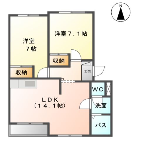 グランディアKSⅠの間取り