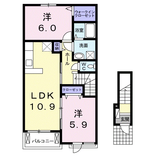 アメニティー Ⅱの間取り