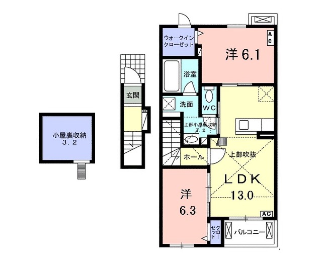 ファーストプレイス築捨Ⅰの間取り