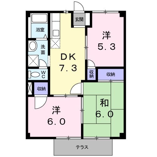 ニューシティー川島・01030号室の間取り