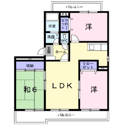 アルカーザ笹尾の間取り