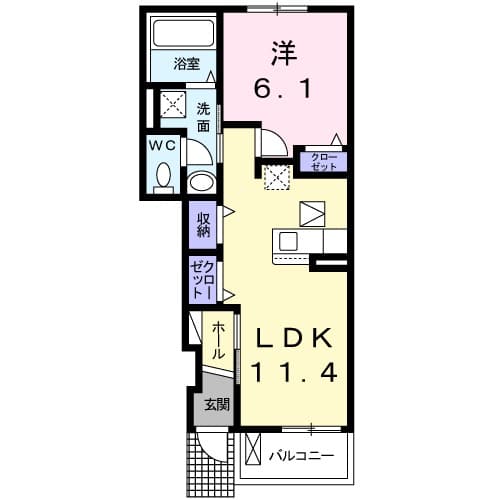 ファッショナブルの間取り