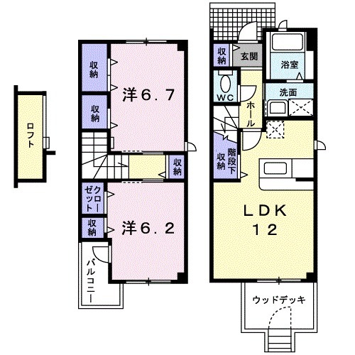 ヴァン・ヴィラッジAの間取り