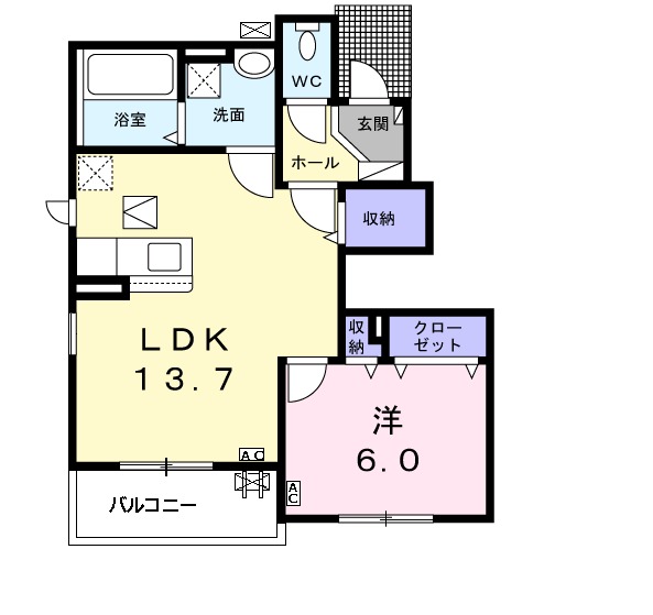 コートオリーブBの間取り