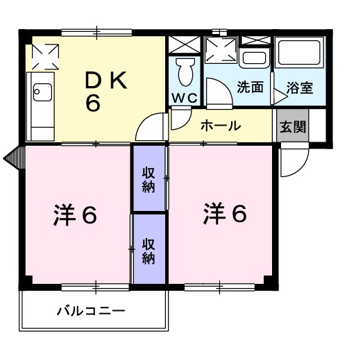 クレセントイワイの間取り