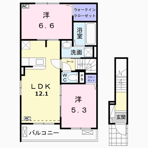スプリング フォースⅠの間取り