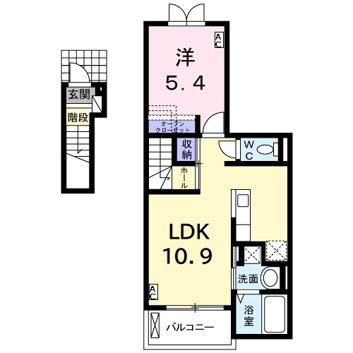 ラフレシールAの間取り