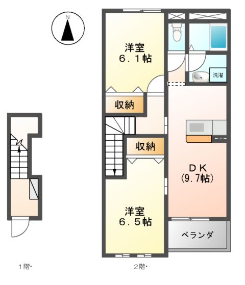 アヴェニール エムズの間取り