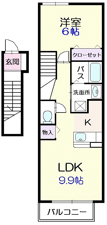 コサージュT.Kの間取り